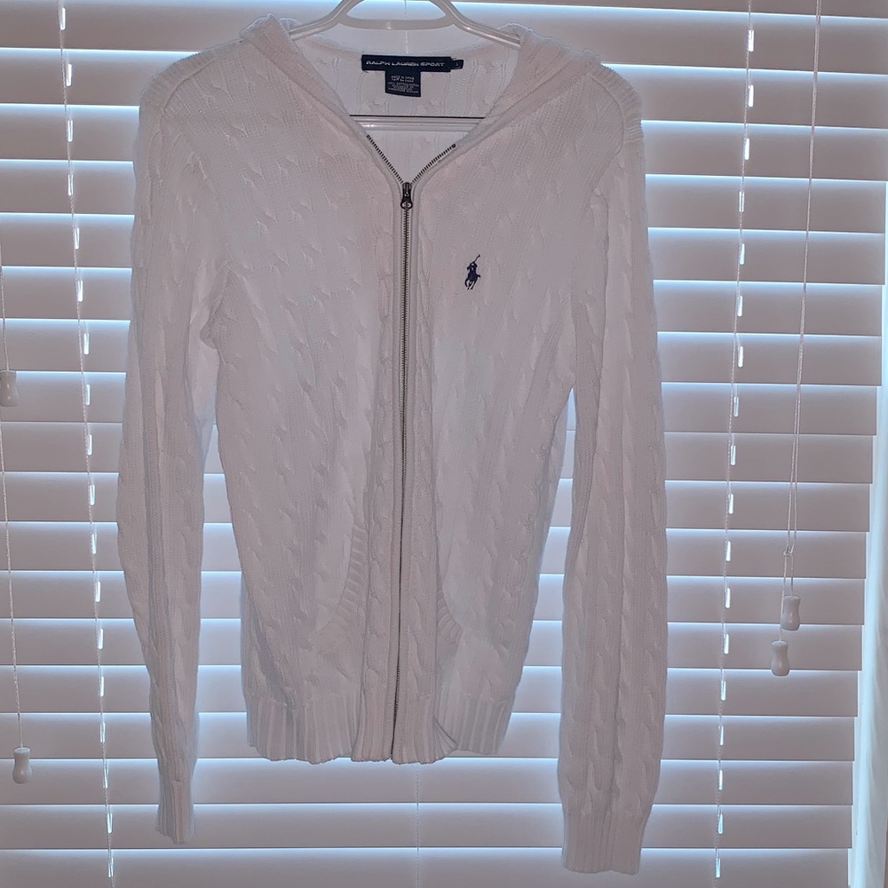 Ralph Lauren Sport Polo Cable Knit Hoodie Sweater
